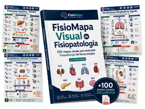Mockup principal do FisioMapa Visual de Fisiopatologia